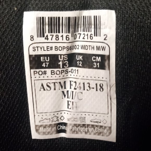 Battle Ops Waterproof Tactical Boots w/ composite toe - Size 13 - Picture 12 of 12